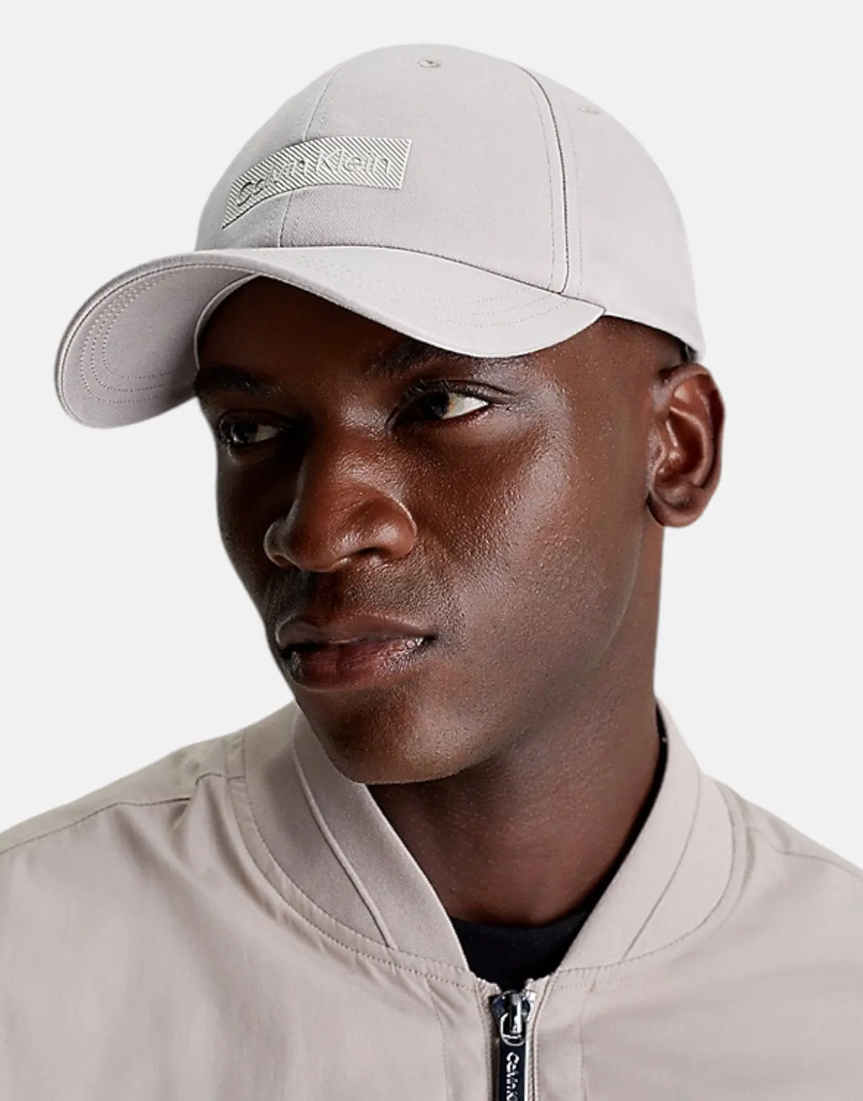 Calvin Klein Embroidered Logo Grey Cap - Image 4