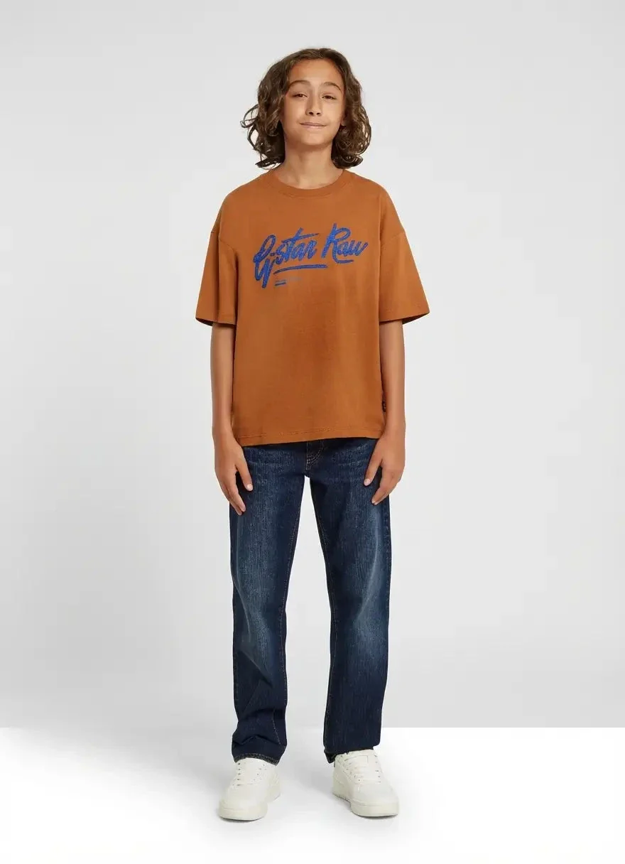 G-Star RAW Boys Mocha Bisque Boxy T-Shirt - Image 4