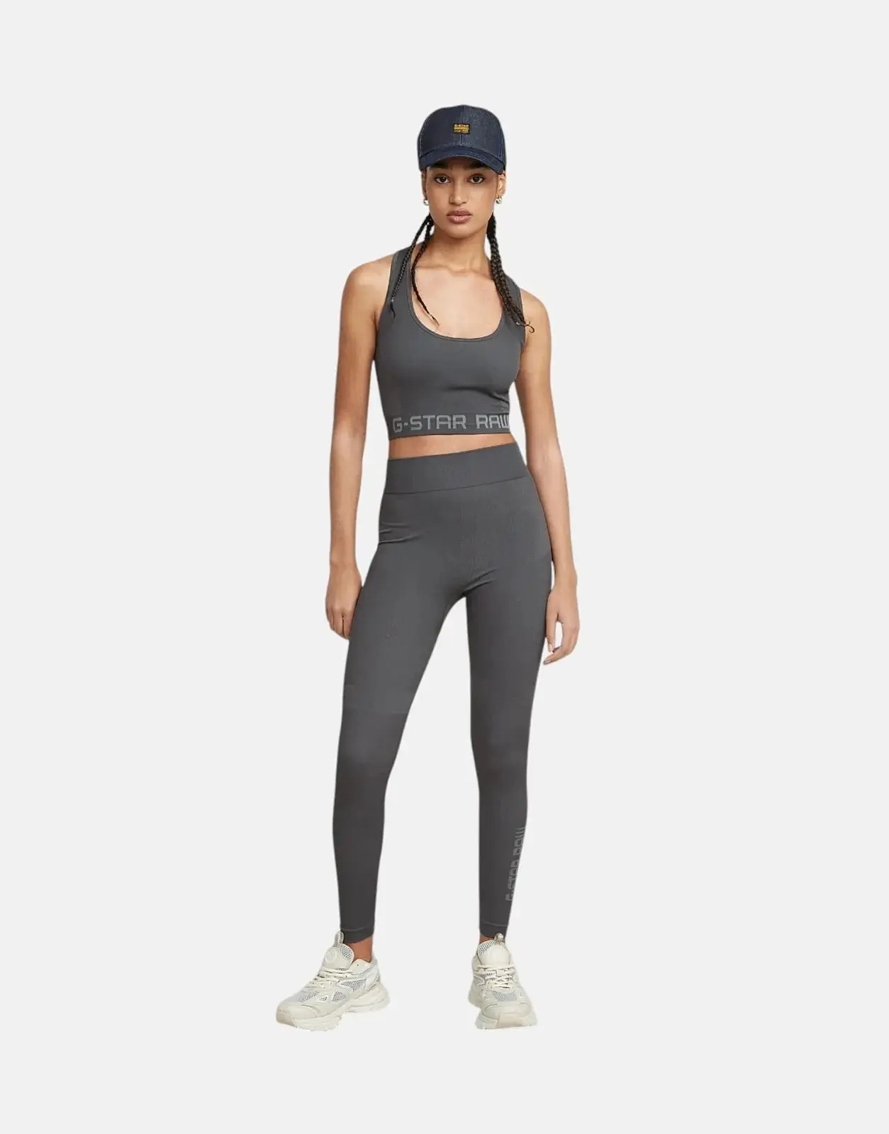 G-Star RAW Seamless Racerback Grey Asphalt Top - Image 4