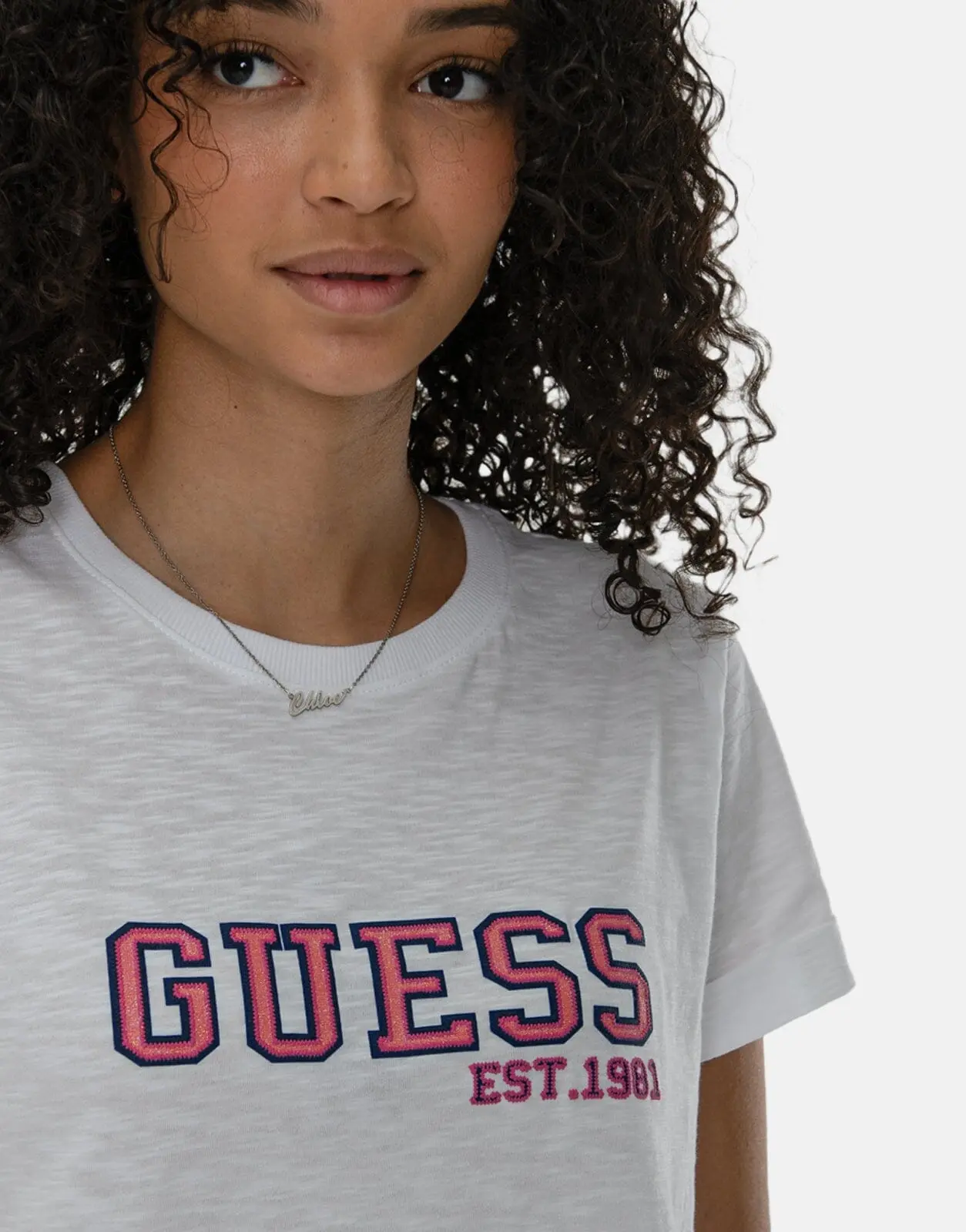 Guess College T-Shirt White - Image 3