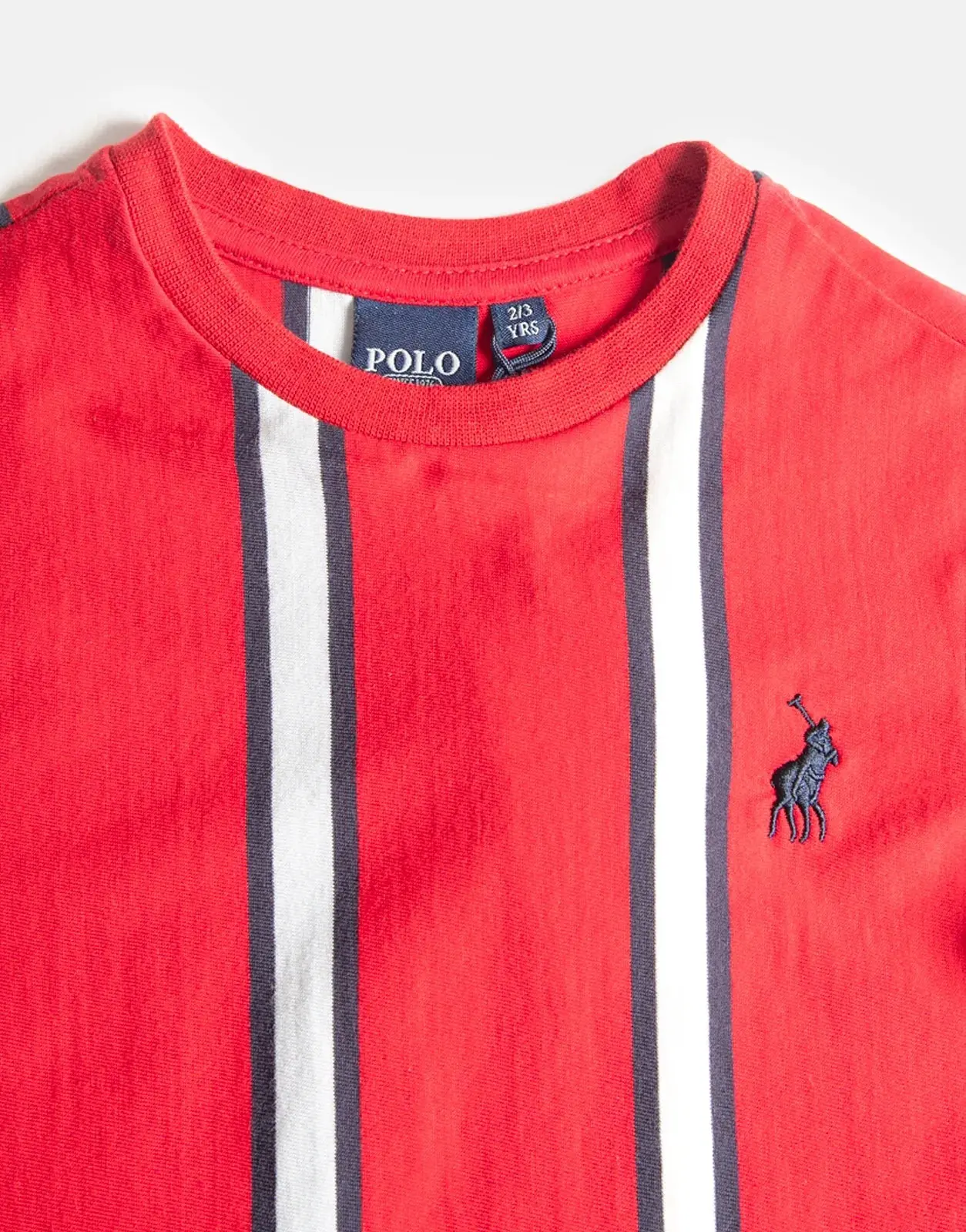 Polo Boys Blake Striped Samba Red T-Shirt - Image 3