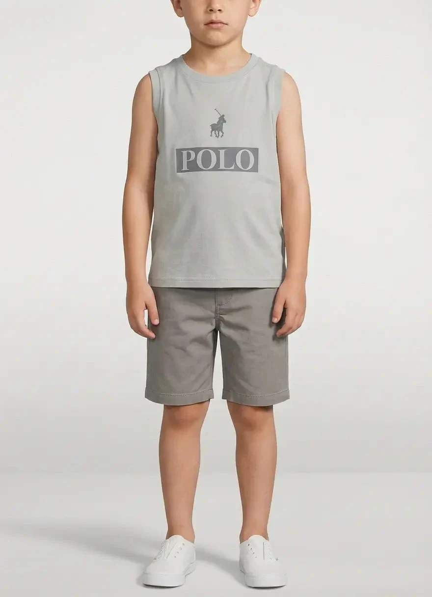Polo Boys Connor Printed Silver Grey Vest - Image 3