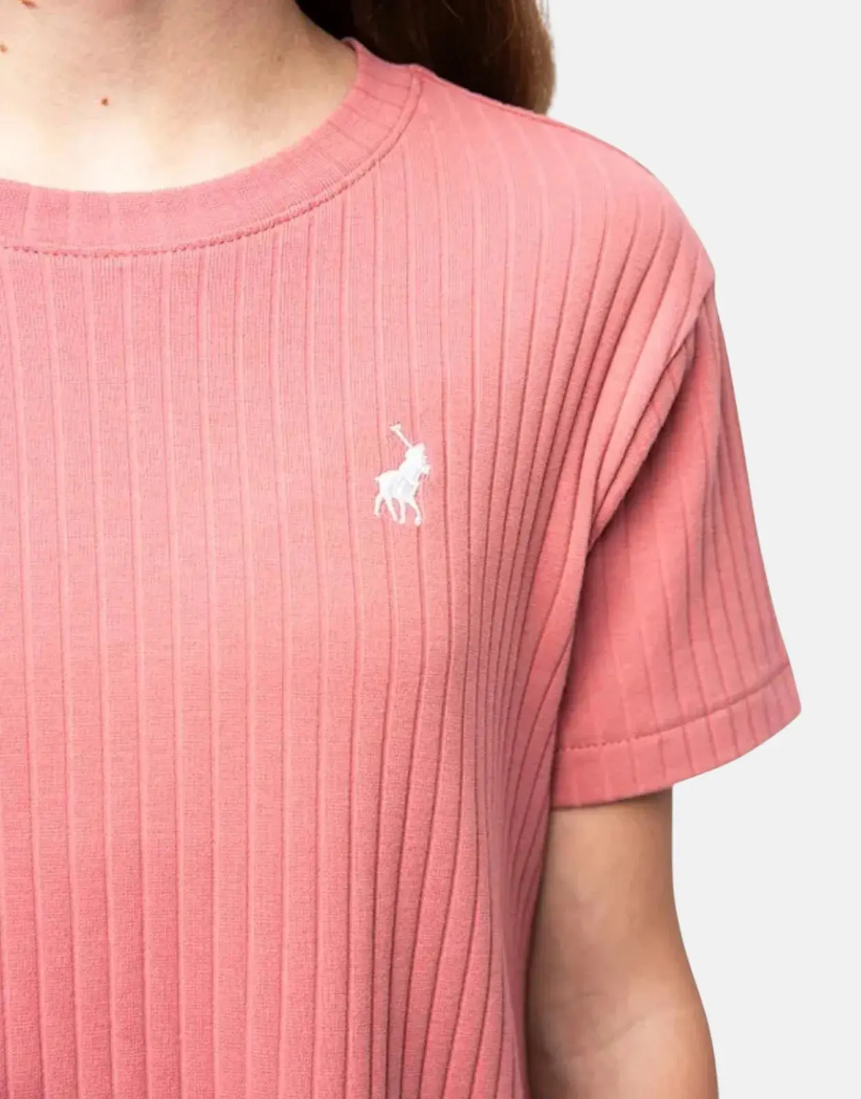 Polo Girls Gianna Rib Coral Dress - Image 4