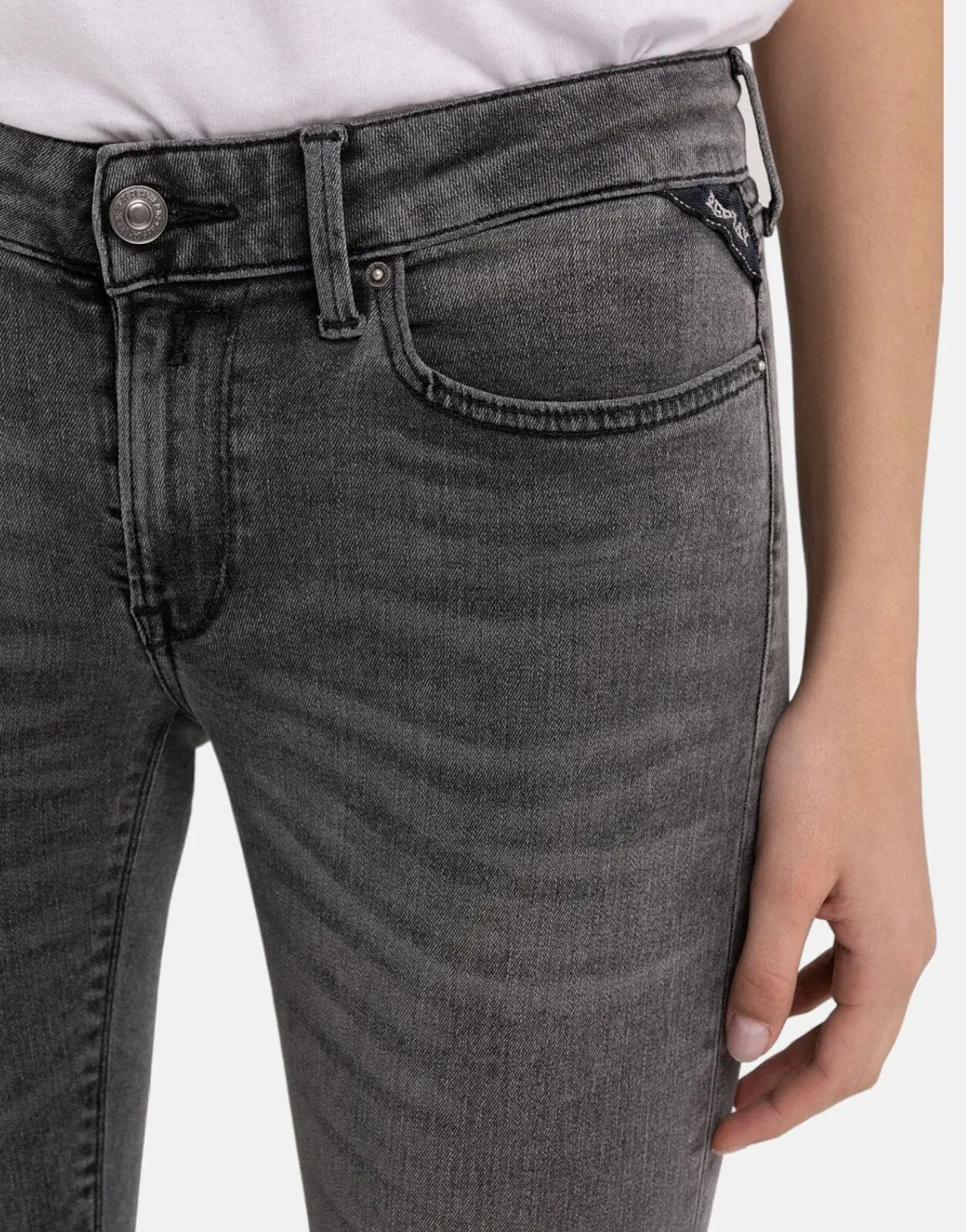 Replay Hyperflex New Luz Skinny Fit Grey Jeans - Image 3