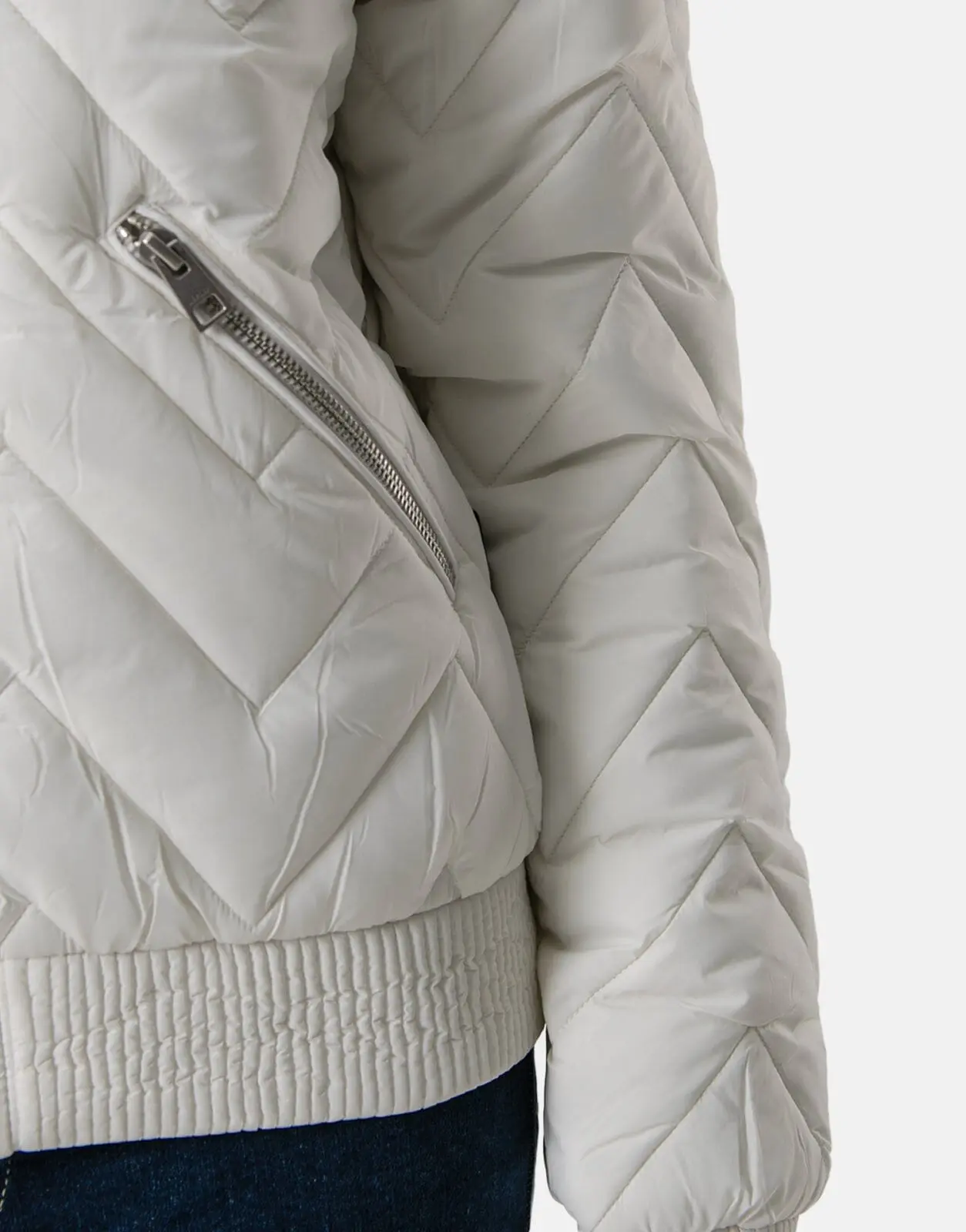Replay Light Weight Tuks Jacket Butter White - Image 3