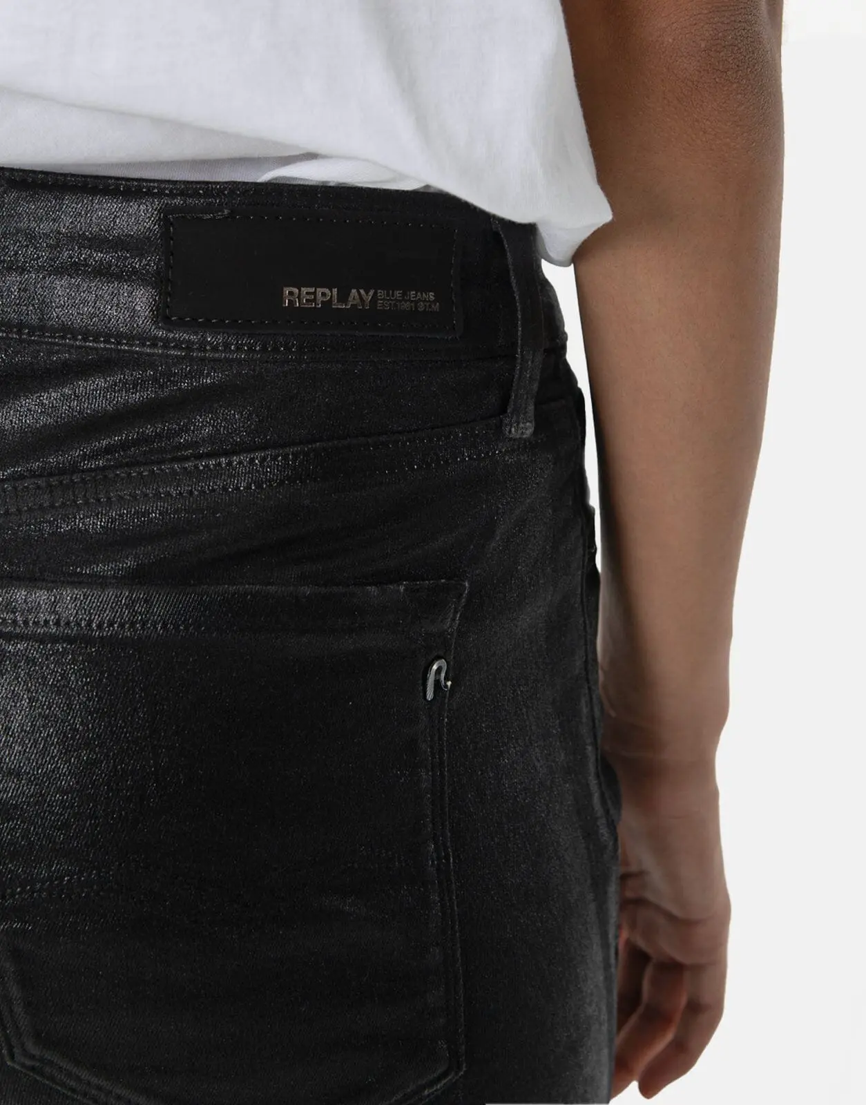 Replay Luzien High Waist Black Skinny Jeans - Image 3