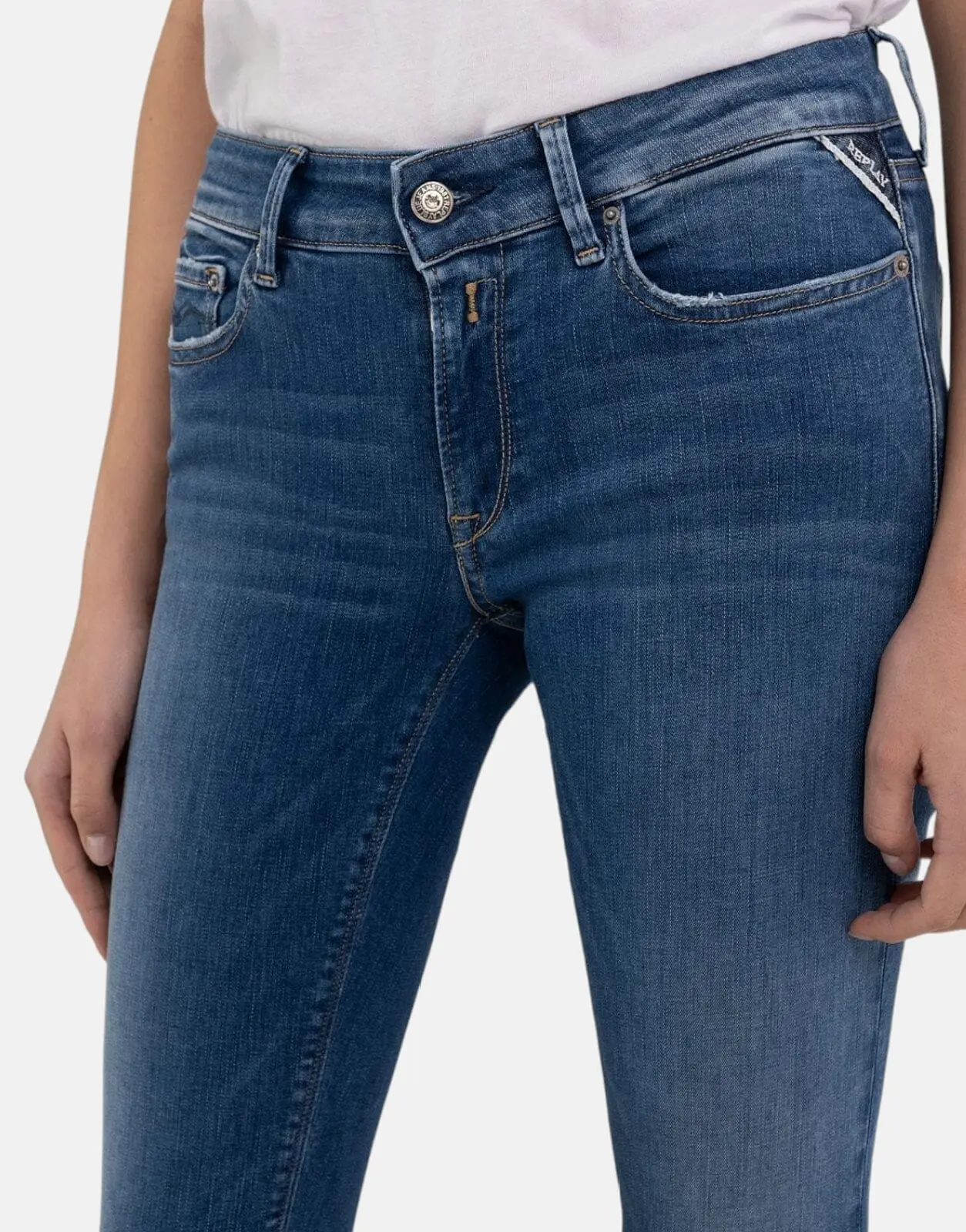 Replay New Luz Blue Skinny Jeans - Image 4