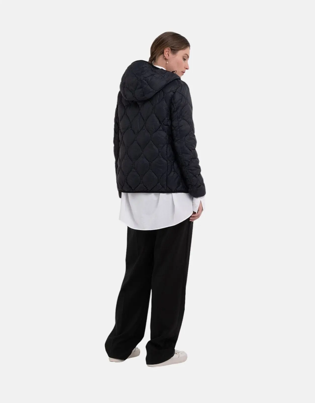 Replay Recycled Quilted Black Ladies Jacket - Image 3