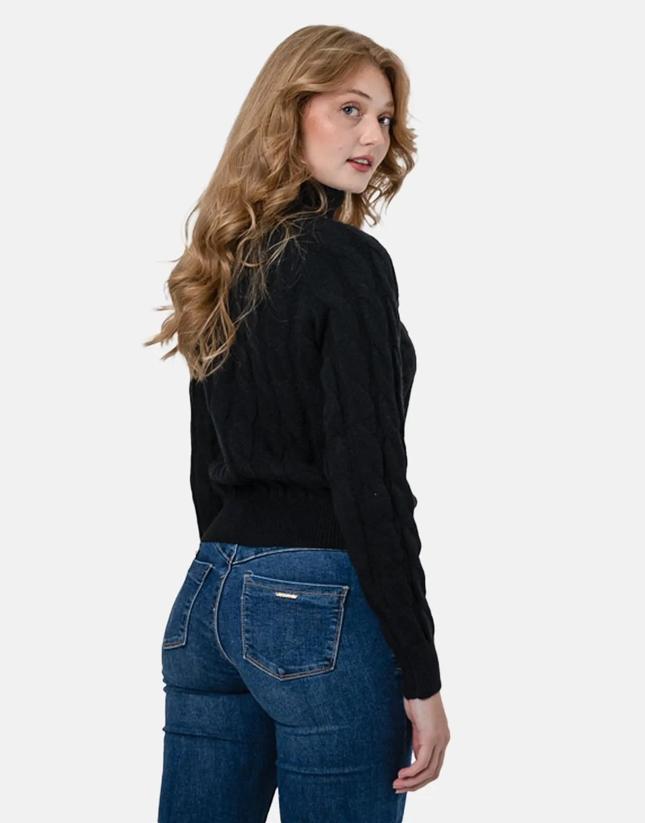 Sissy Boy Chunky Knit Poloneck Sweatshirt - Image 3