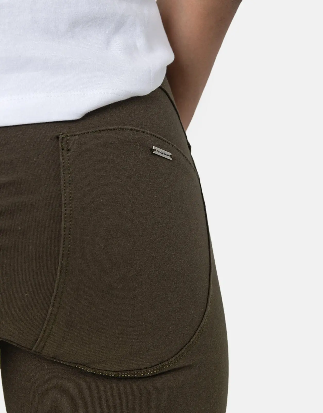 Sissy Boy Sculpt Knit Jegging Khaki - Image 3